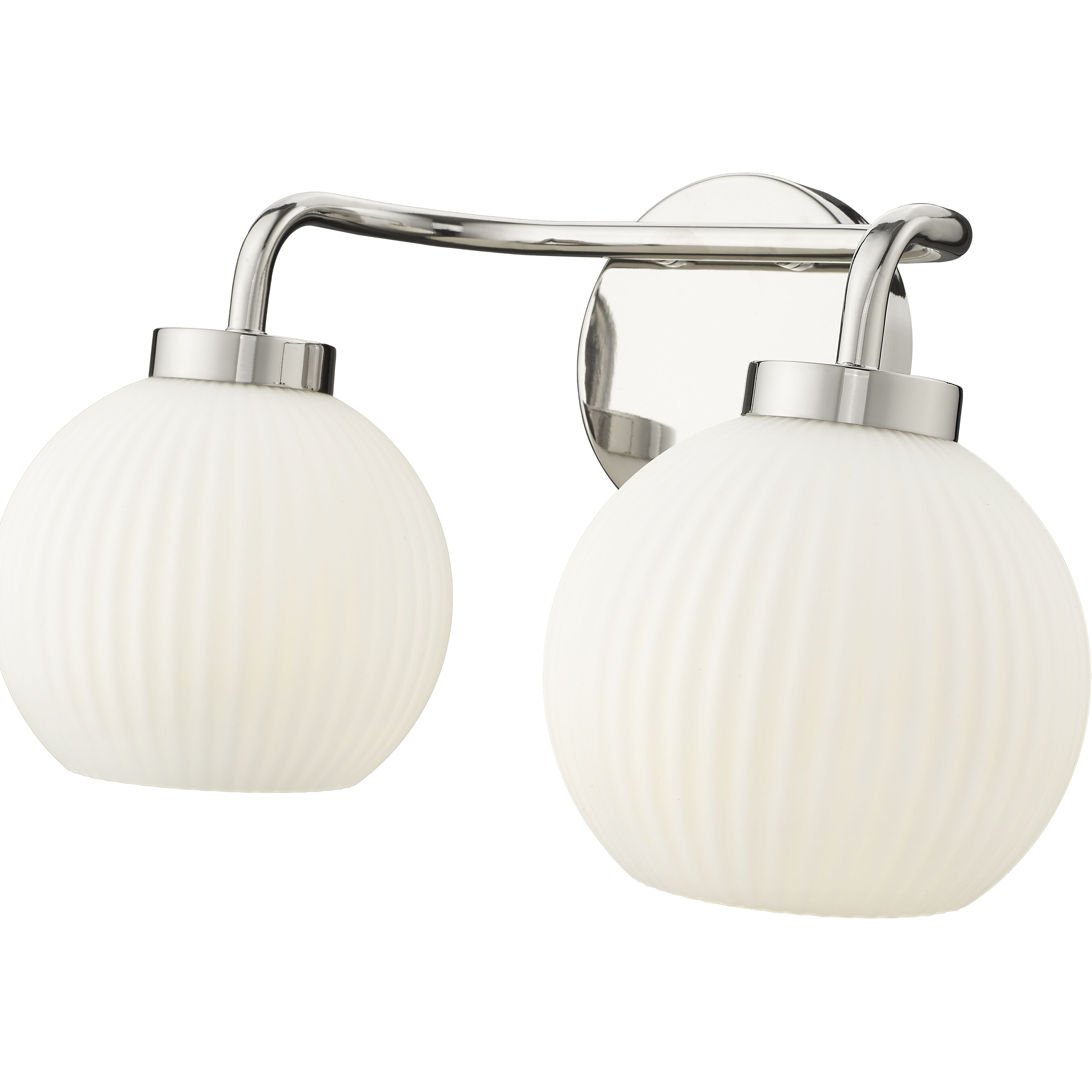Oprah 2 Light 15 inch Polished Nickel Bathroom Vanity Light Wall Light